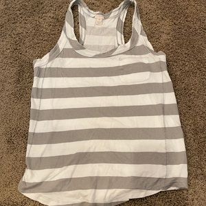 Gray and White J.Crew Summer Tank Top